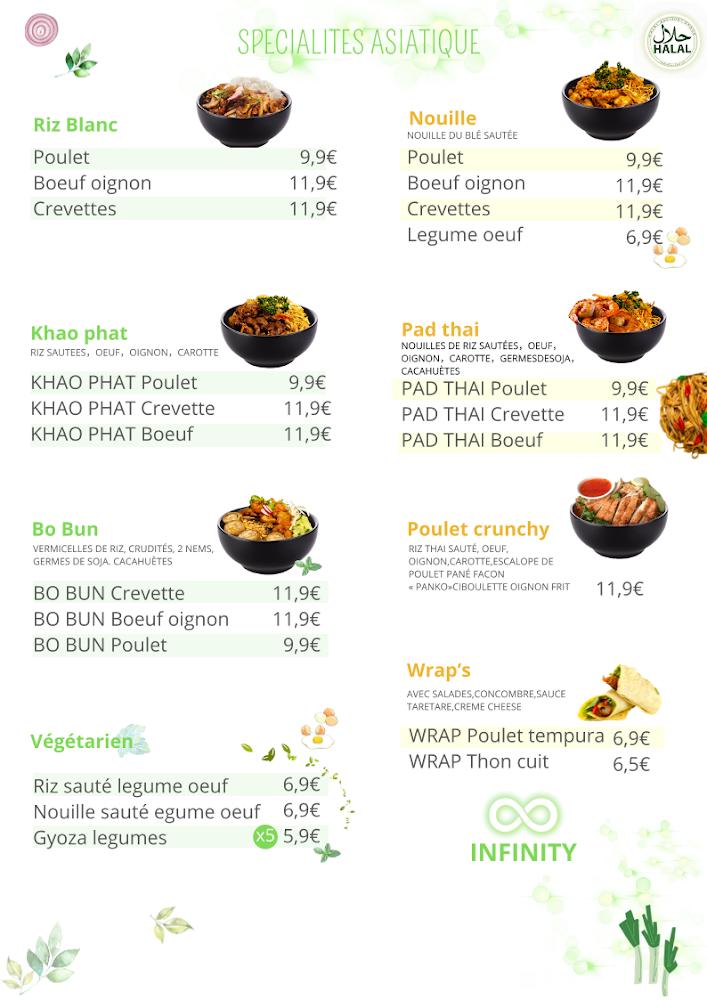 Infinity Sushi & Asian Fusion - Menu Image 1