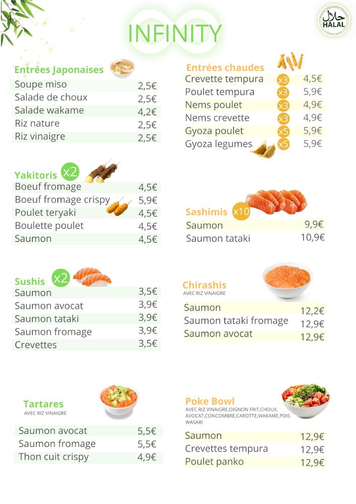 Infinity Sushi & Asian Fusion - Menu Image 2